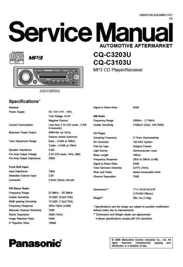 CQ-C3203U, CQ-C3103U